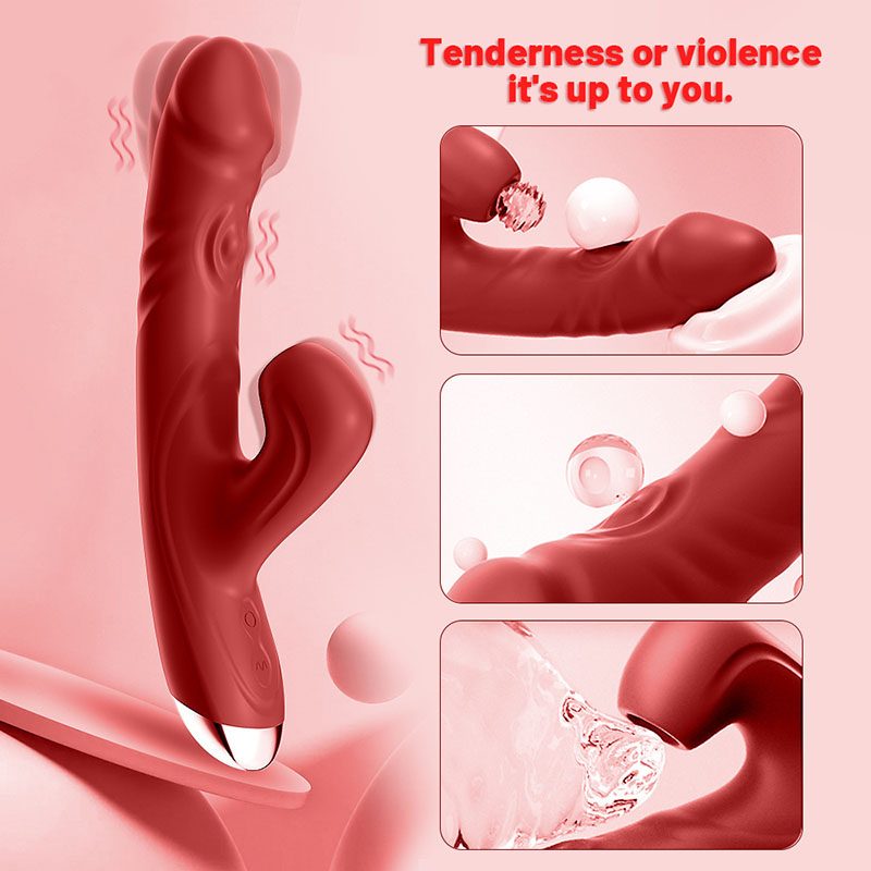 Suction Rabbit Vibrator – Red