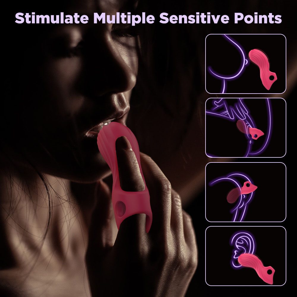 Finger Vibrator – Rose Red or Purple