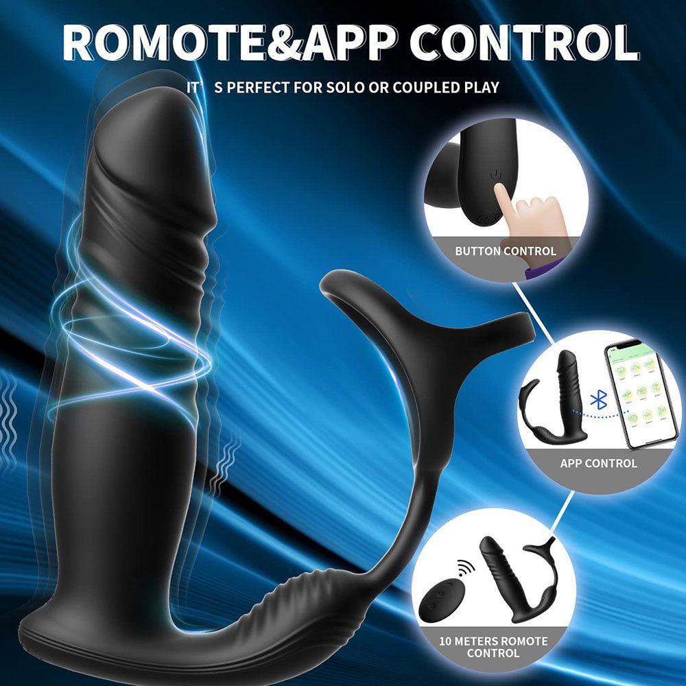 Anal Plug in Silicone & ABS, Black