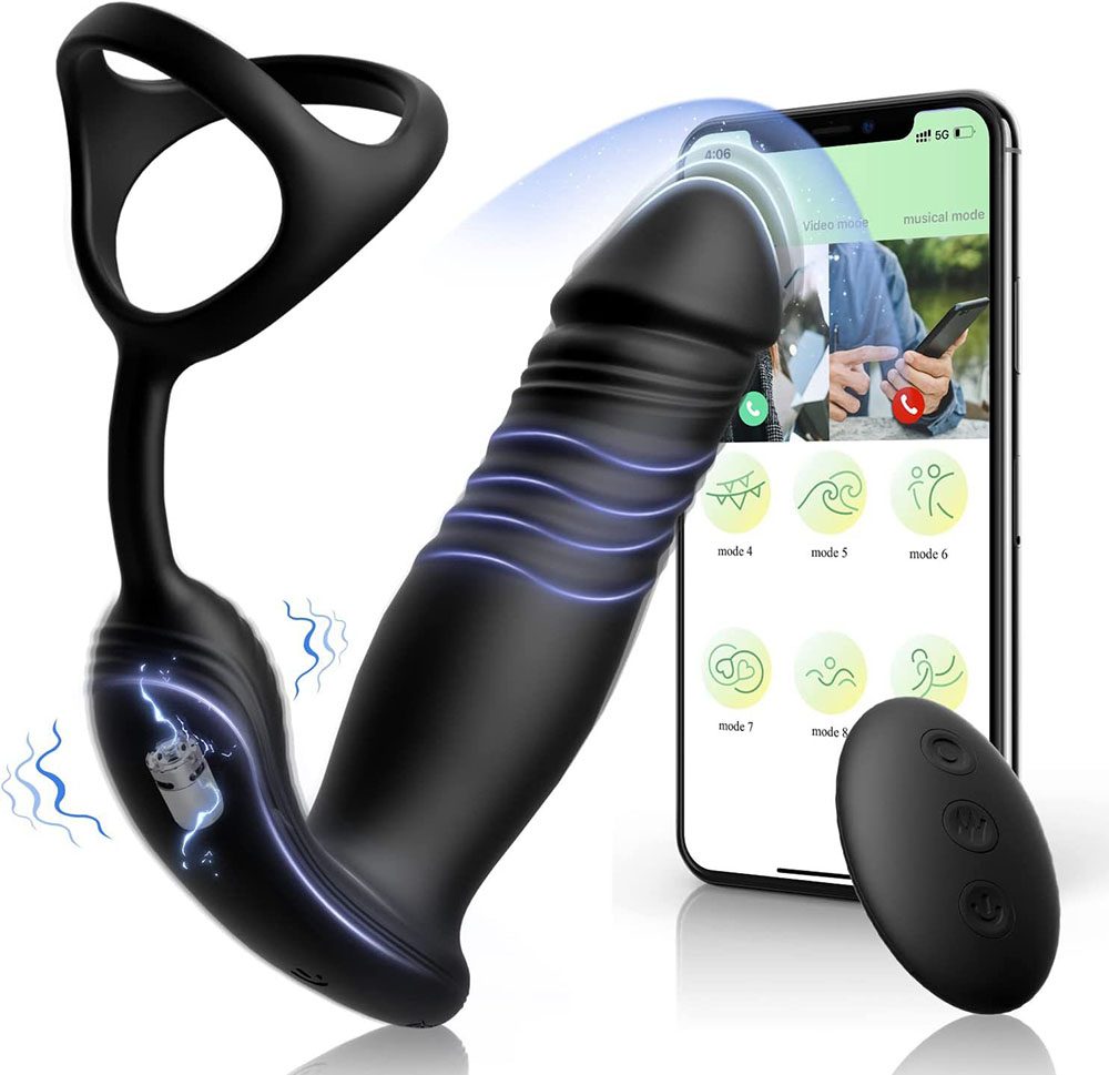 Anal Plug in Silicone & ABS, Black
