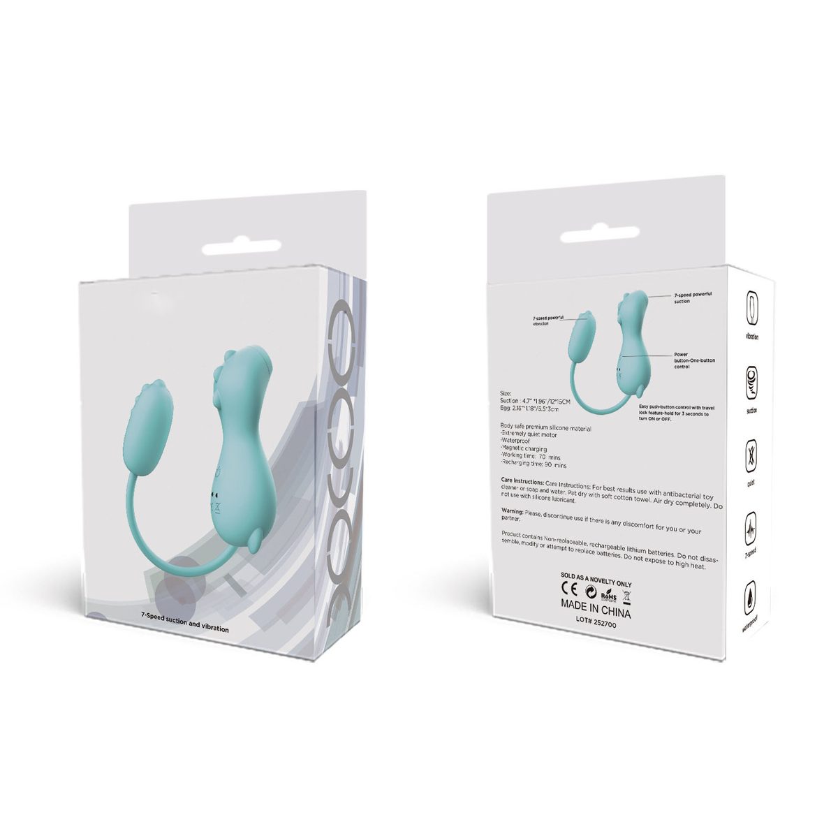 Tongue Licking Vibrating Egg in Silicone & ABS