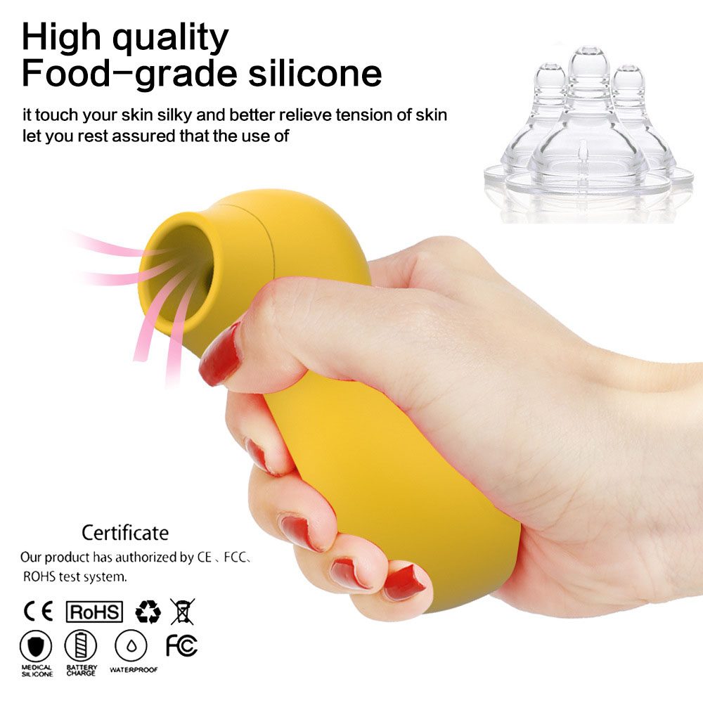 Vibrating Suction Vibrator in Silicone & ABS