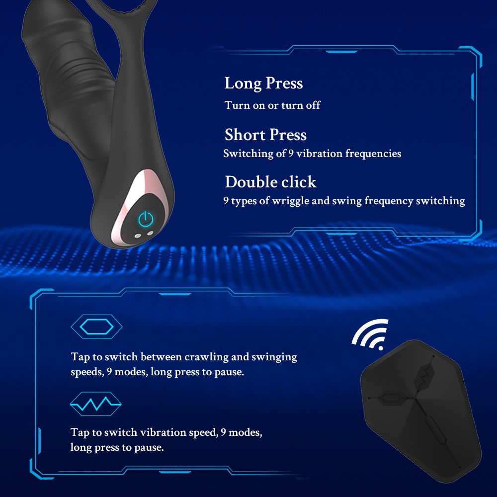 Vibrating Anal Plug in Silicone & ABS