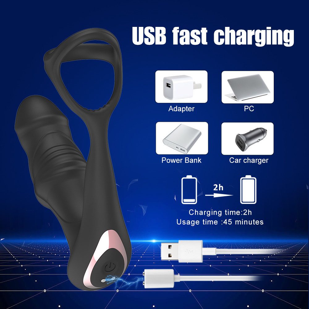 Vibrating Anal Plug in Silicone & ABS