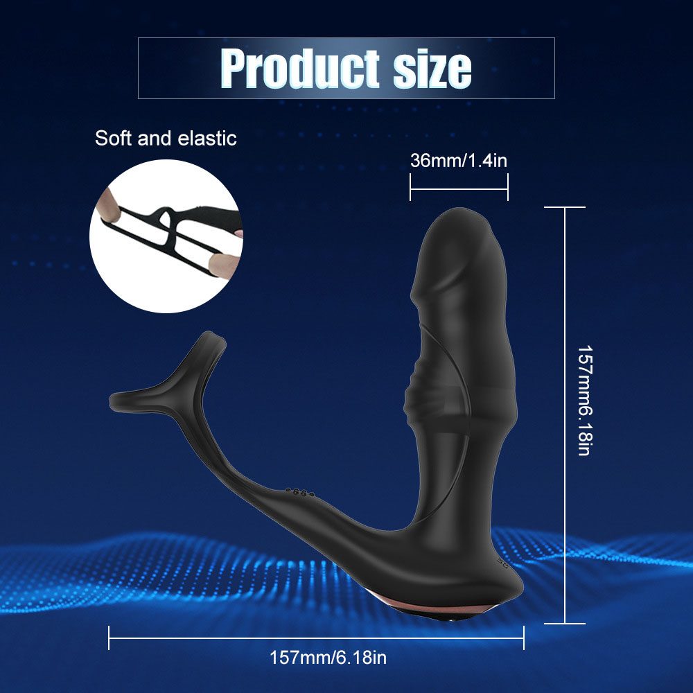 Vibrating Anal Plug in Silicone & ABS