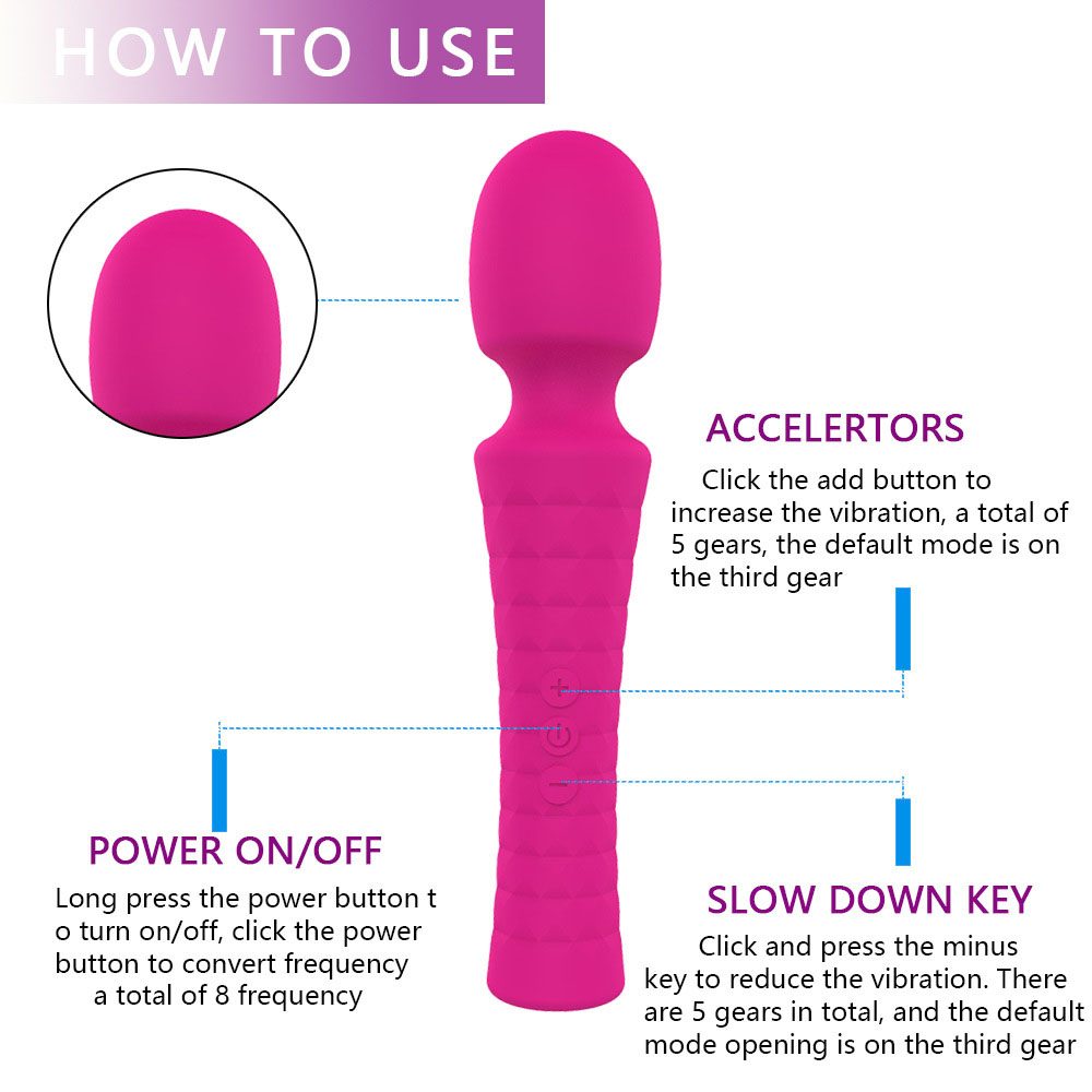 Wand Massager (4.5 × 14.1 cm)