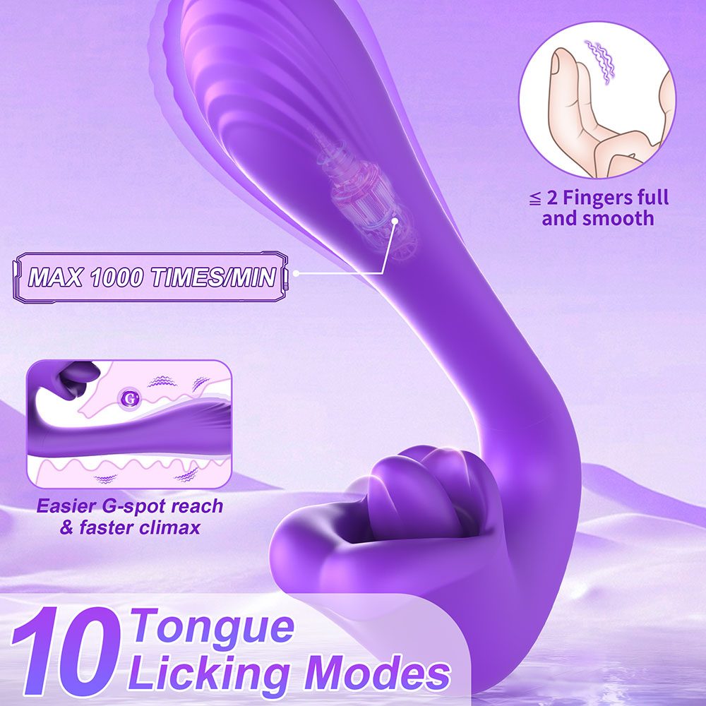 vibrateur à langue lècheuse – violet