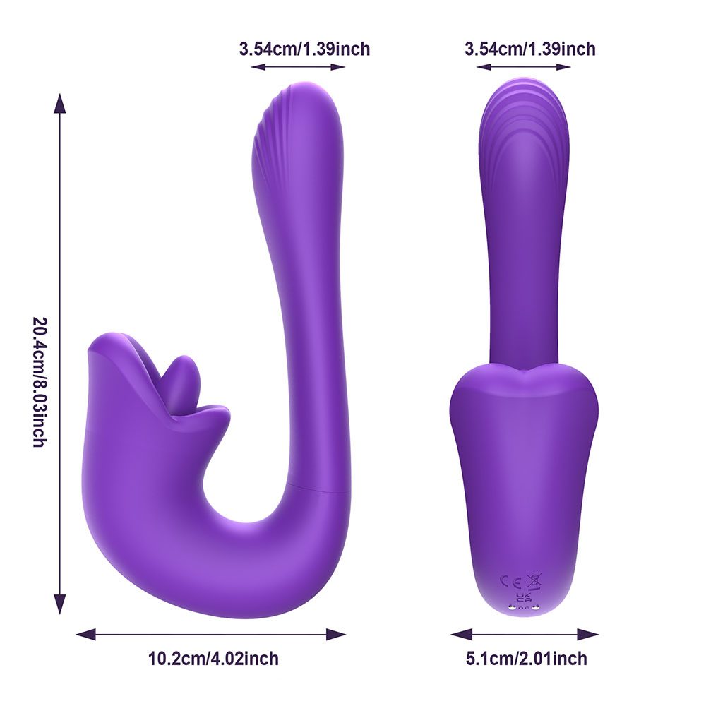 vibrateur à langue lècheuse – violet