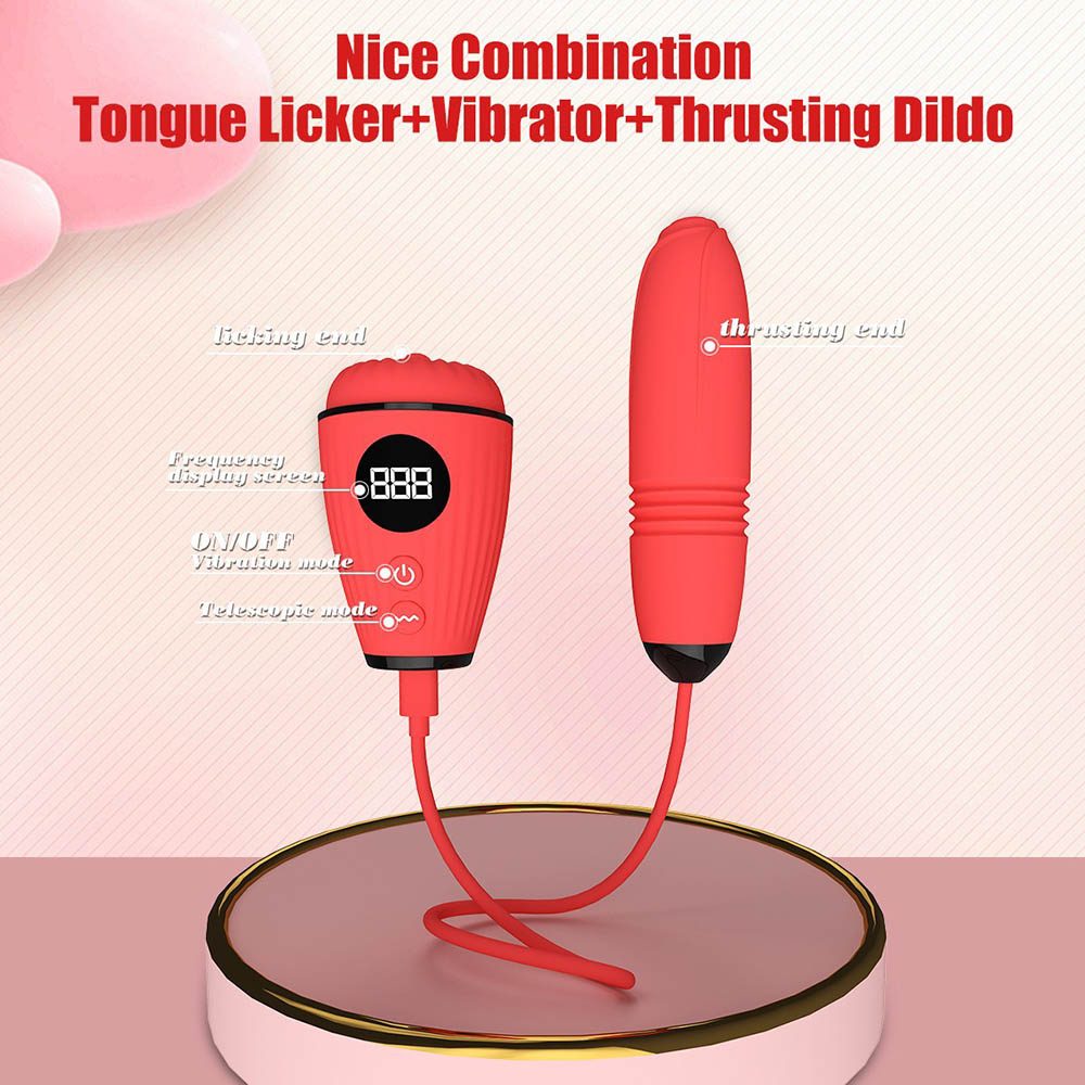 Vibrating Double Vibrator Telescopic