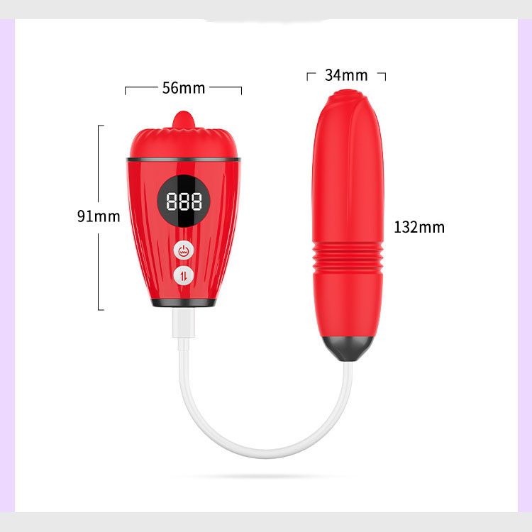 Vibrating Double Vibrator Telescopic