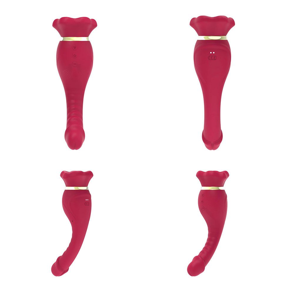 Tongue Licking Double Vibrator Suction