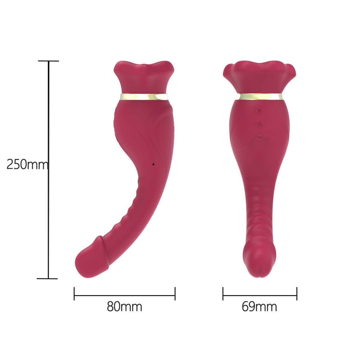 Tongue Licking Double Vibrator Suction