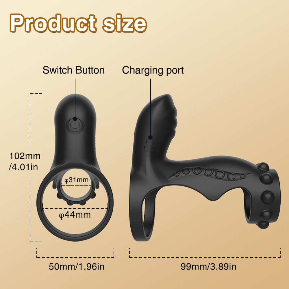 Vibrating Cock Ring (4.5 × 5.1 × 11.8 cm)