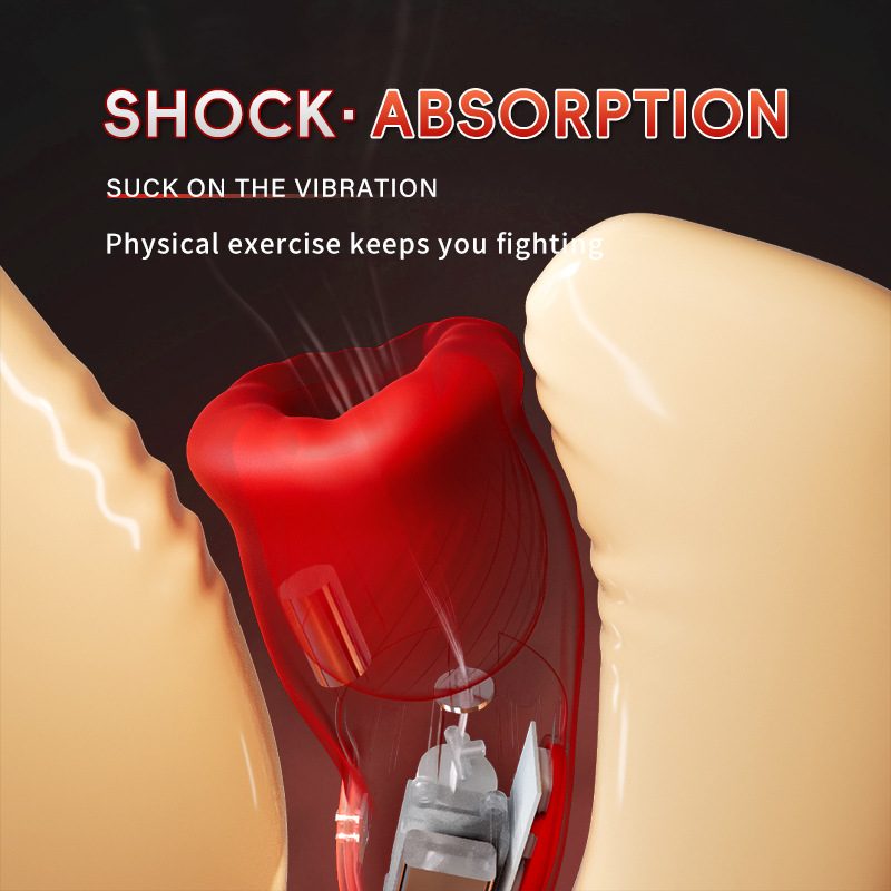 Vibratore con suzione e simulazione della bocca e vibrazione