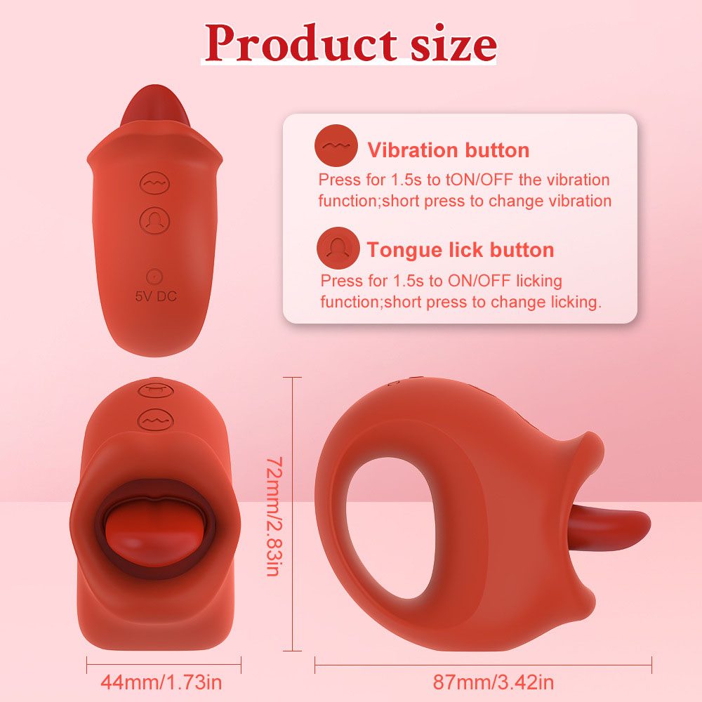 Licking Tongue Vibrator – Pink or Red