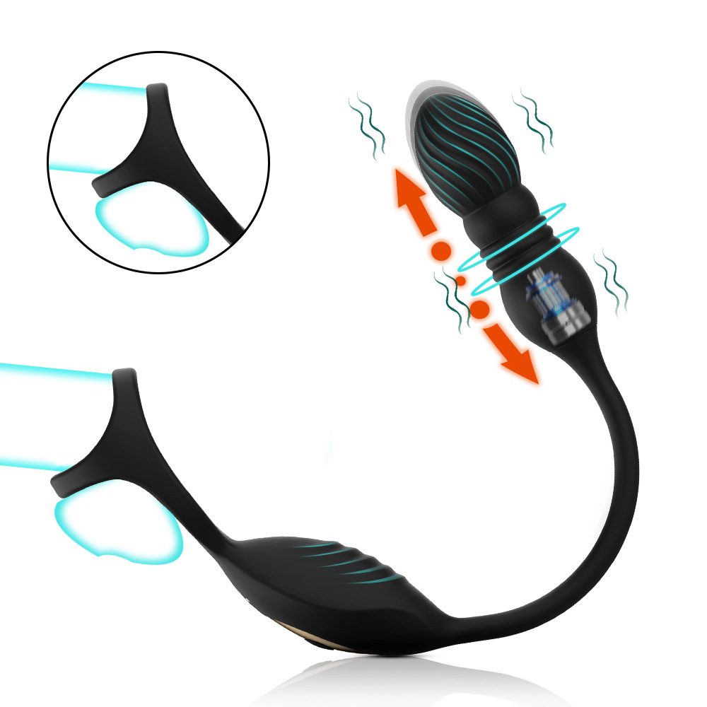 Vibrador anal telescópico