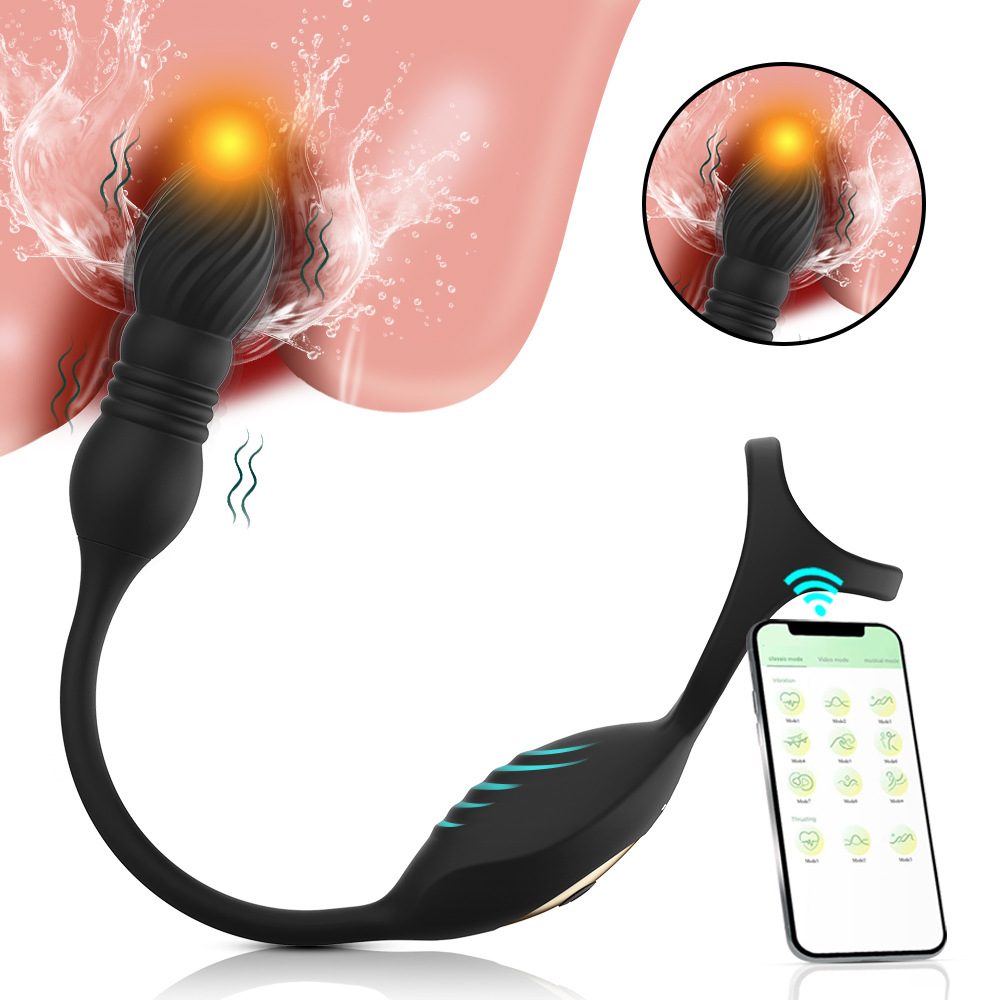 Vibrador anal telescópico