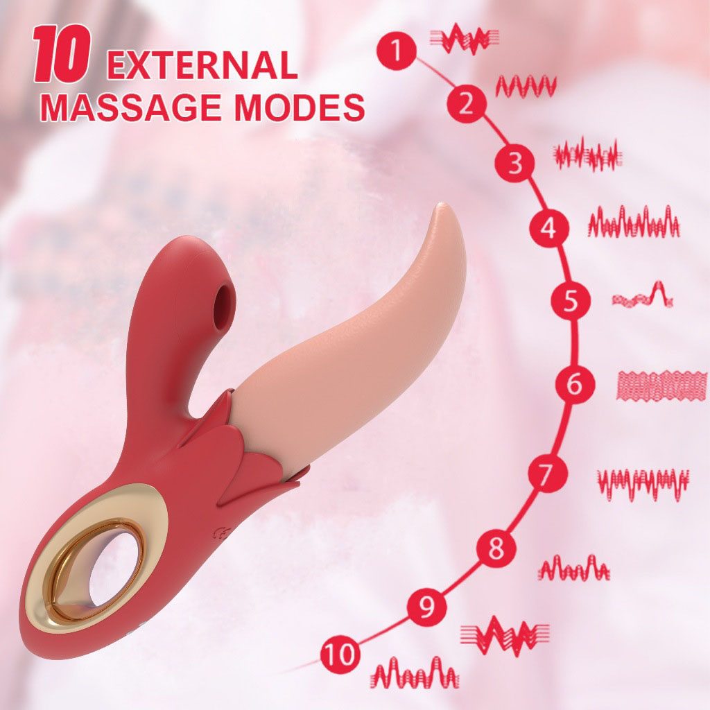 Vibrador de língua (20 × 4.5 cm)