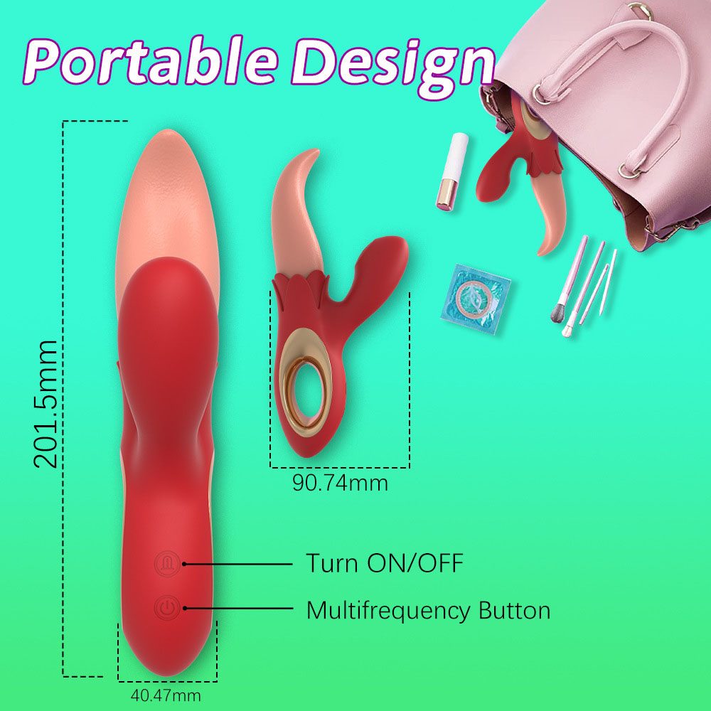 Vibrador de língua (20 × 4.5 cm)