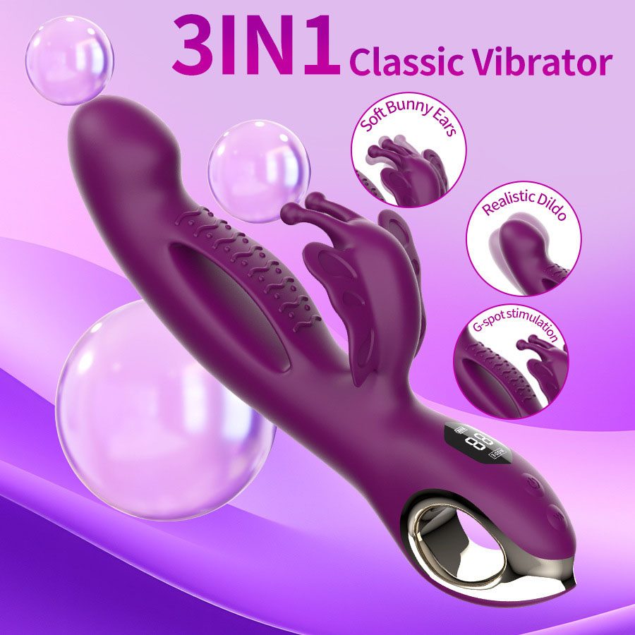 Vibrador conejo Mariposa de silicona y ABS
