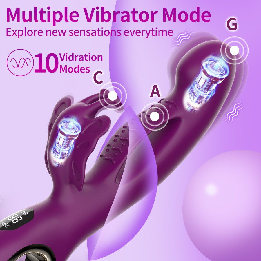 Butterfly Rabbit Vibrator in Silicone & ABS