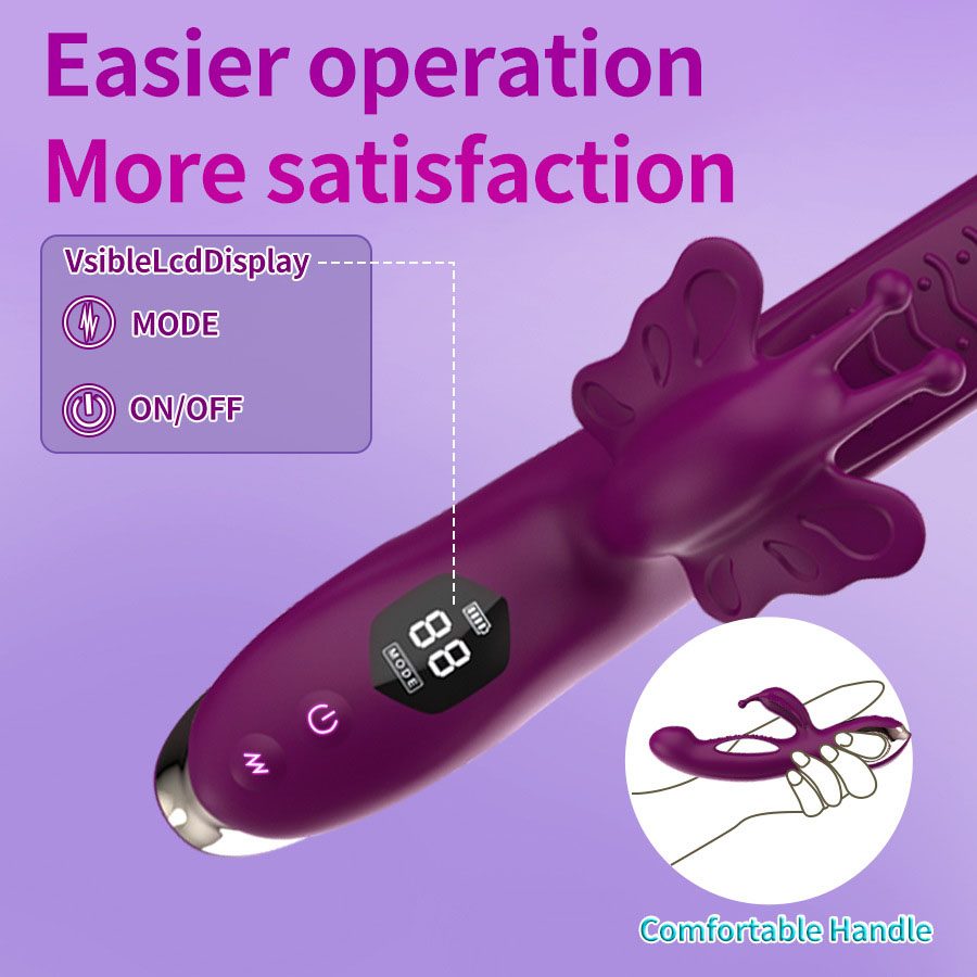 Butterfly Rabbit Vibrator in Silicone & ABS