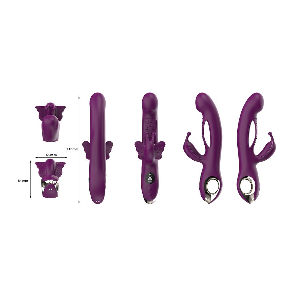 Butterfly Rabbit Vibrator in Silicone & ABS
