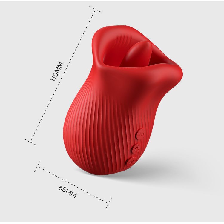 Vibratore a lingua – Rosso rosa