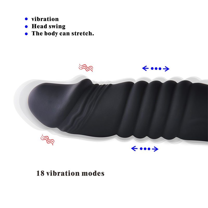 Telescopic Wand Massager in Silicone & ABS