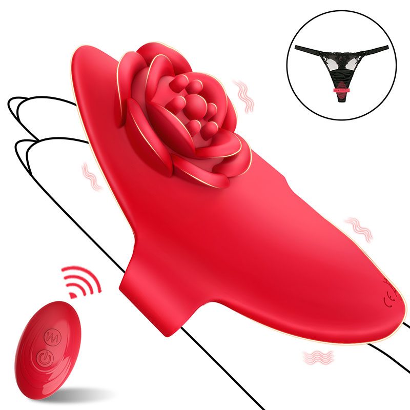 Vibrador de dedo rosa de silicona y ABS