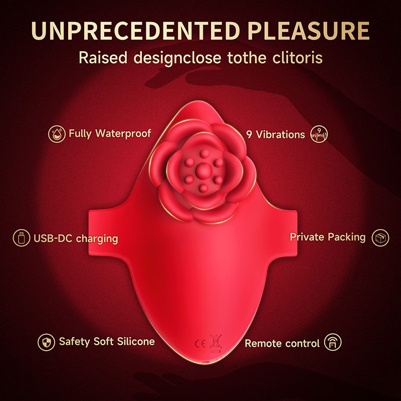 Rose Finger Vibrator in Silicone & ABS