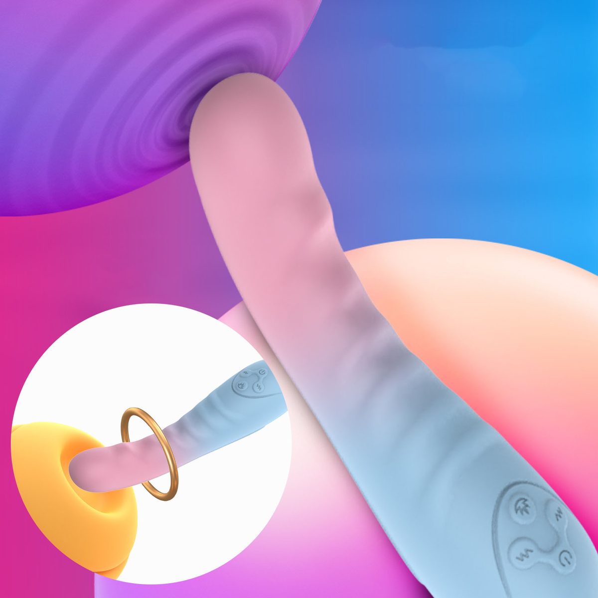 Twin Double Vibrator – Blue