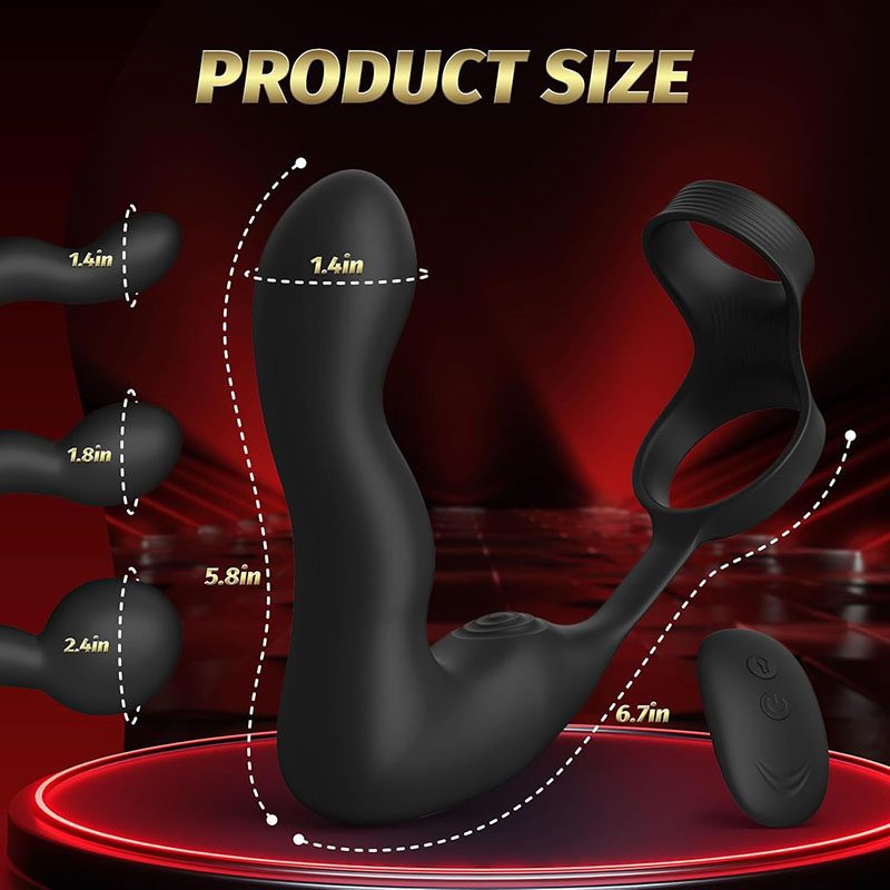 Vibrating Butt Anal Plug in Silicone & ABS