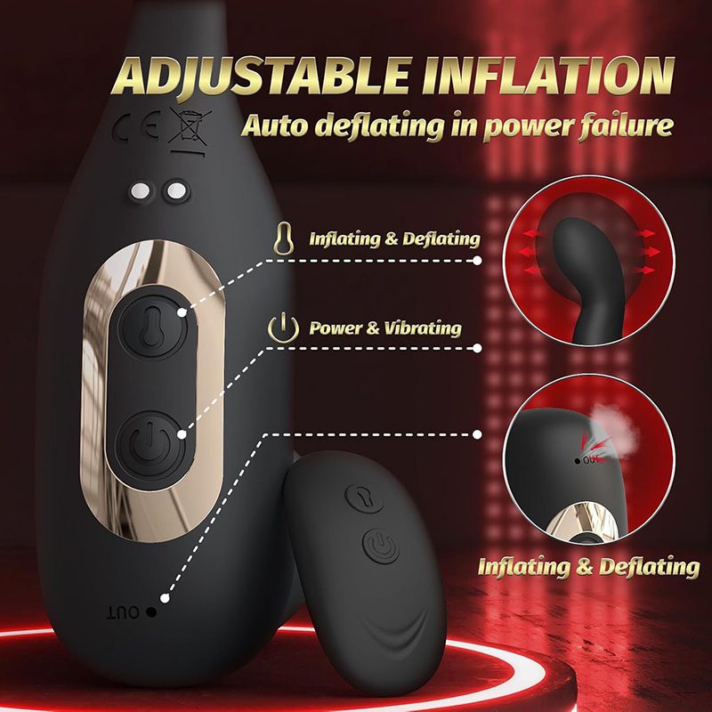 Vibrating Butt Anal Plug in Silicone & ABS