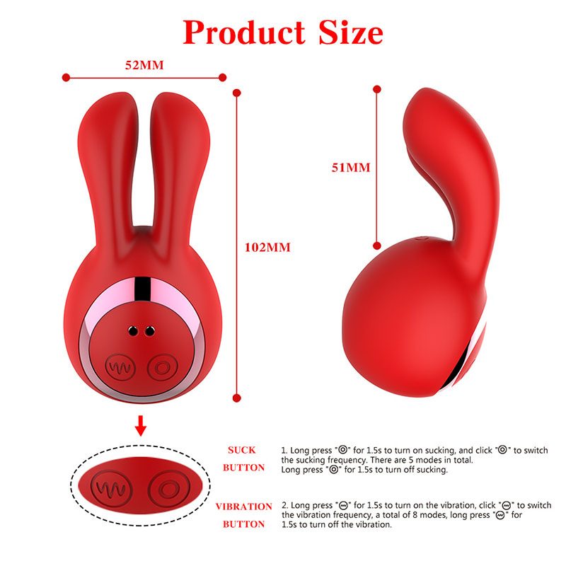 Clitoral Suction Vibrator (10.2 × 5.2 cm)