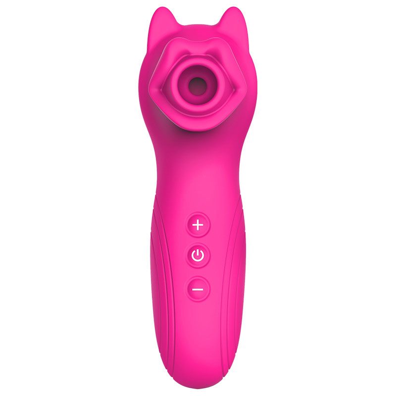 Suction Vibrator in Silicone & ABS, Red or purple