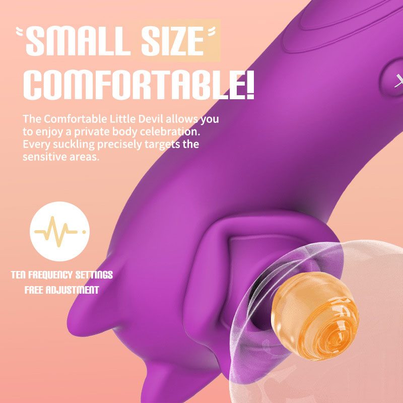 Suction Vibrator in Silicone & ABS, Red or purple