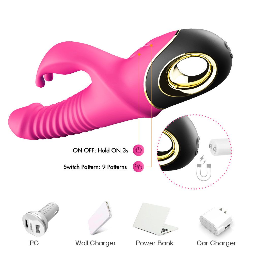 Telescopic Vibrating G-spot Vibrator in Silicone & ABS