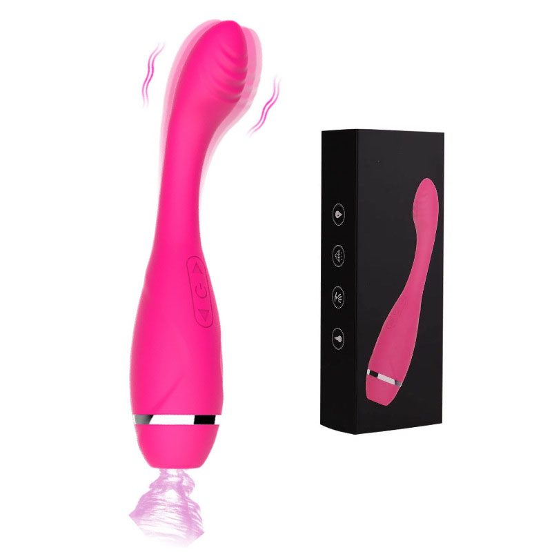 Vibrador doble punto G con ventosa