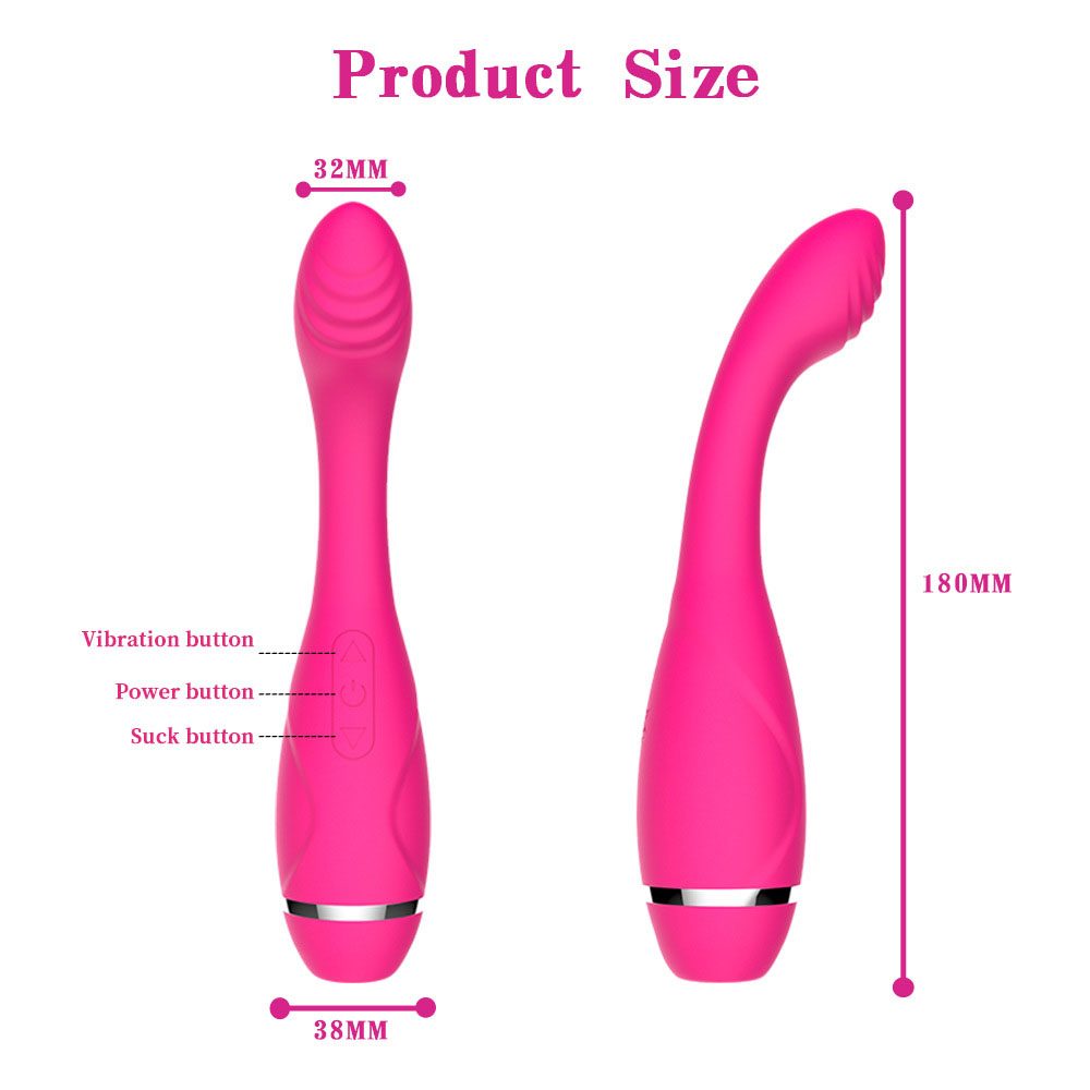 Vibrador doble punto G con ventosa