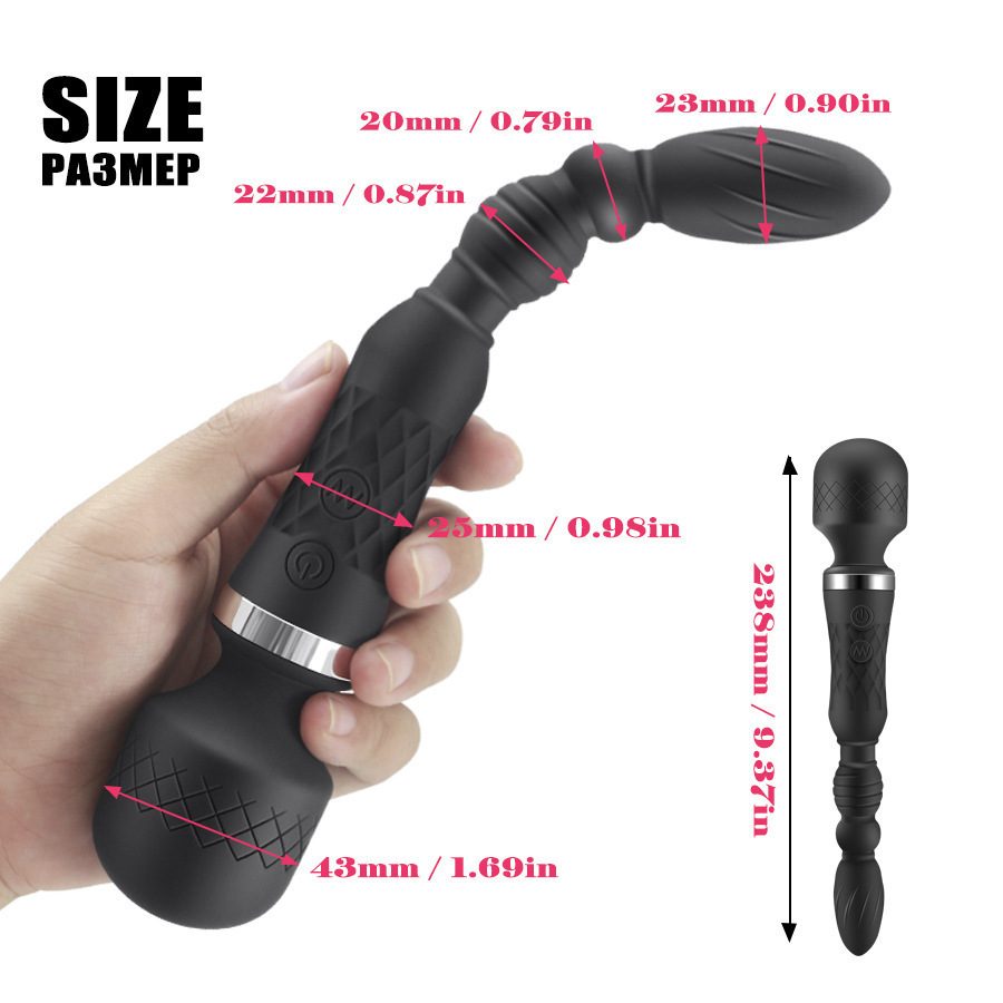 Vibratore doppio – Nero