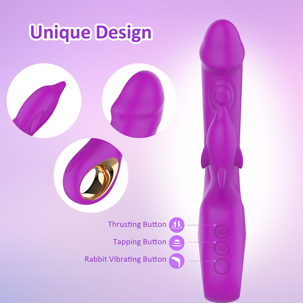 Massage Rabbit Vibrator in Silicone & ABS