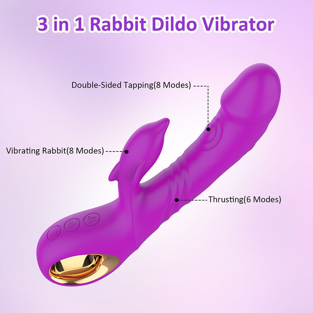 Massage Rabbit Vibrator in Silicone & ABS