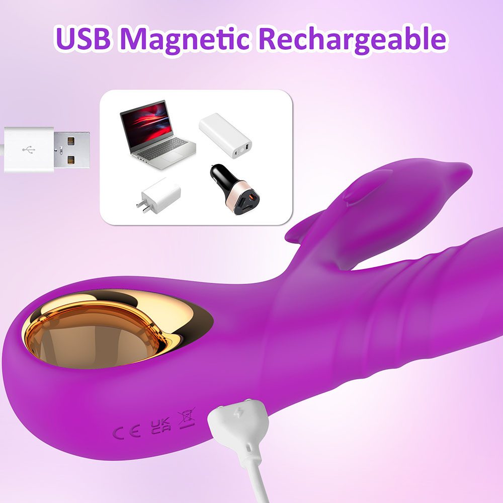 Massage Rabbit Vibrator in Silicone & ABS