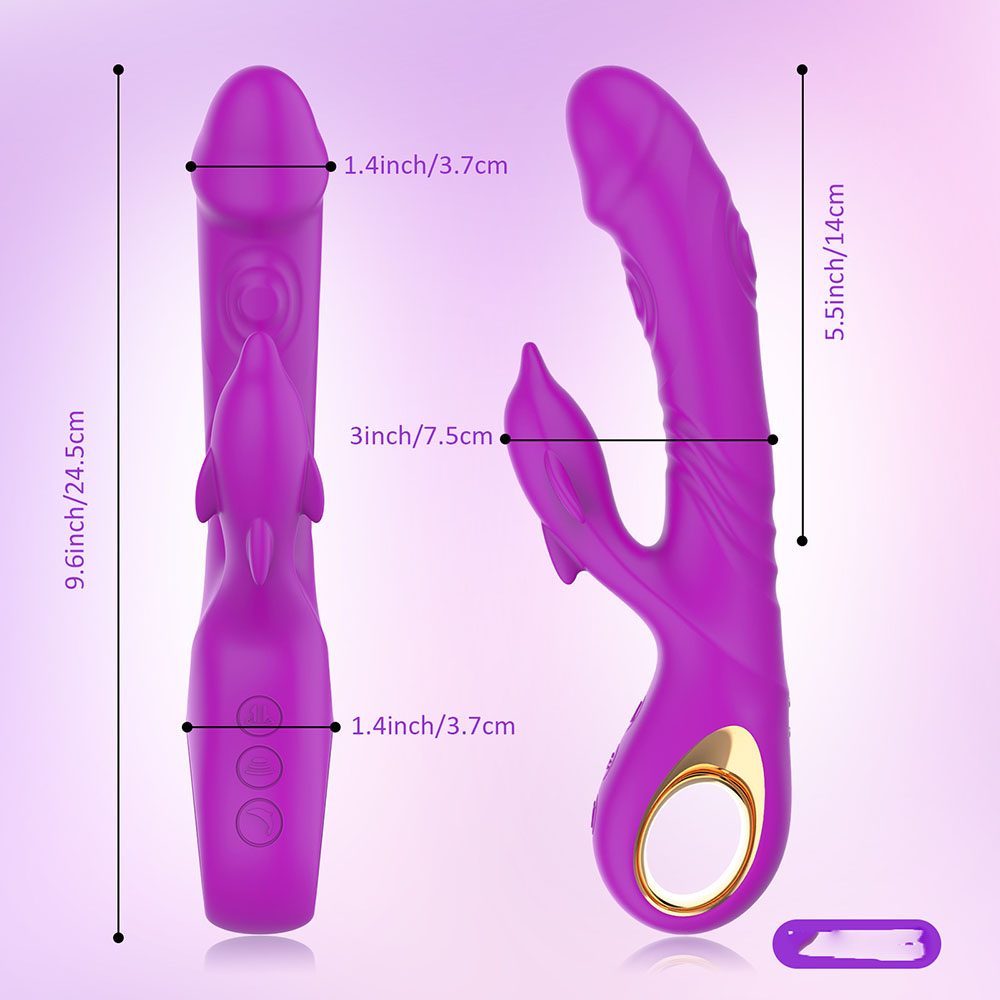 Massage Rabbit Vibrator in Silicone & ABS